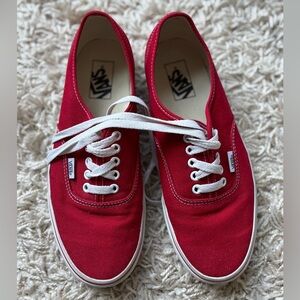Vans Bold Red Canvas Shoes